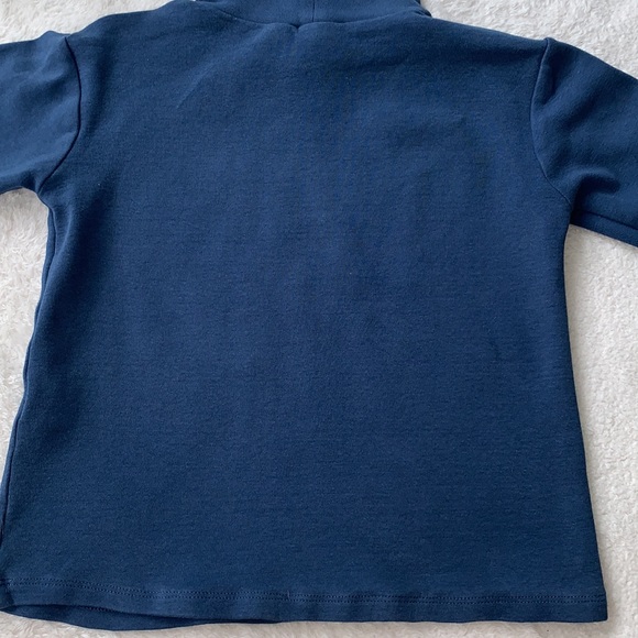 Zara 2/3 Blue Bear Mock Neck Shirt EUC Boys Top - Picture 9 of 11